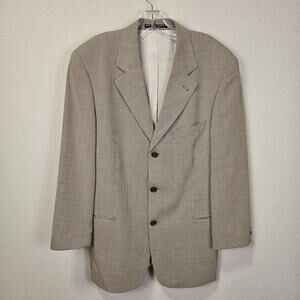 VTG Hugo Boss Loro Piana Einstein Sport Coat Blazer Suit Jacket USA Italy 40R